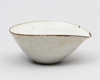 Asymmetrical small white bowl