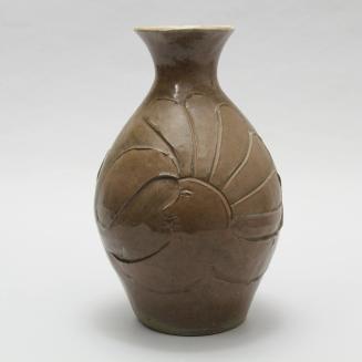 Rankin Inlet Vase Decorated With Abstract Faces in Profile
