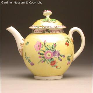 Teapot, later decorated
