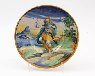 Plate with Ulysses holding the Palladium