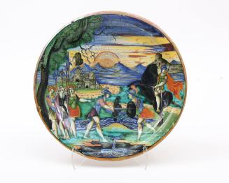 Dish with scene of Tideo and Polynice