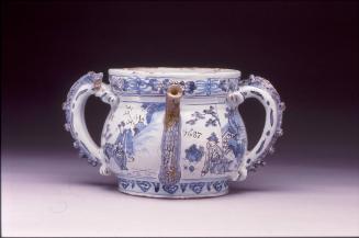 Posset pot with chinoiseries