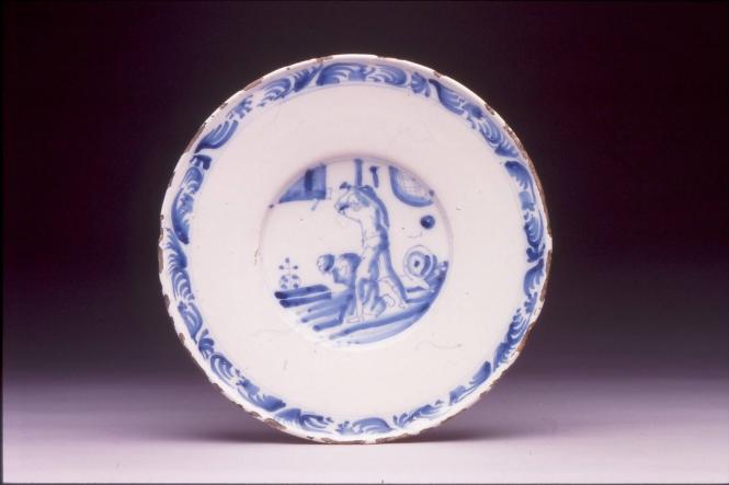 Plate, painted with an execution scene