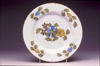 Plate with flowers and foliage
