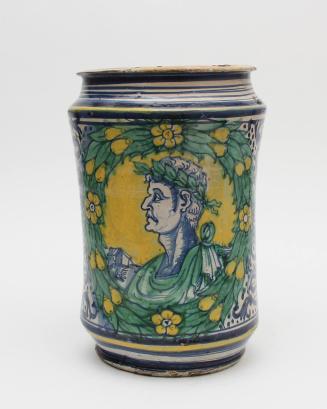 Albarello (drug jar) with Roman portrait