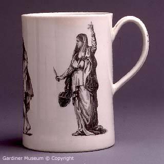 Mug with "Shakespeare", "Comedy" and "Tragedy" patterns