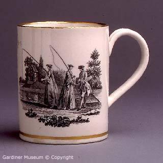 Mug with "Gardener Grafting Tree" and "Whitton Anglers" patterns