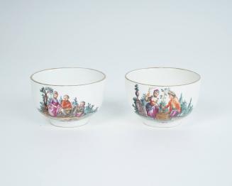 Documentary teacups painted by Louis Victor Gerverot
