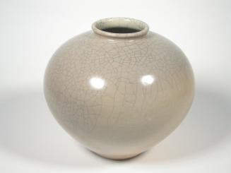 Ovoid Vase with Crackle Pattern
