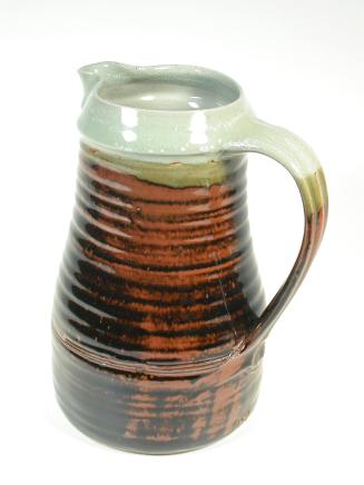 Banded Jug with Light Green Spout