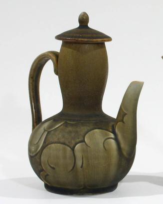 Coffee Pot with Carved Cloud Design