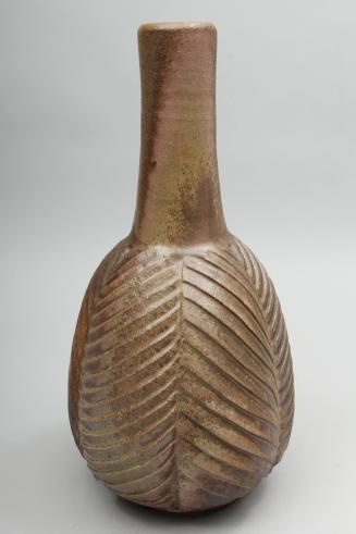Vase with Carved Leaf Design