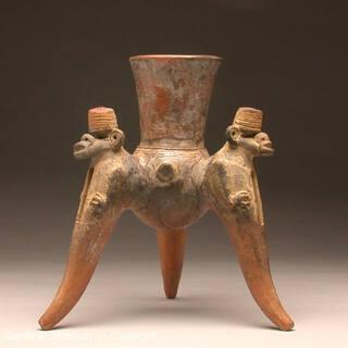 Tripod Jar with Effigy Supports