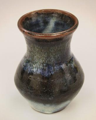 Vase with bluish glaze