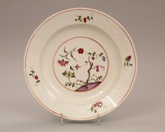 Plate with stylized floral decoration