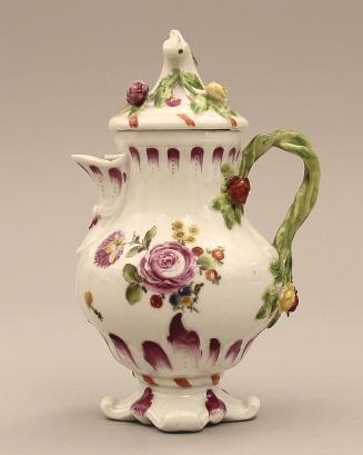 Milk jug with scattered flowers