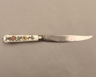 Knife handle with relief moulded design