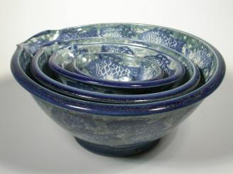 Set of Four Mixing Bowls with Fish Design