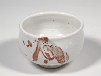 White Tea Bowl with Russet Design