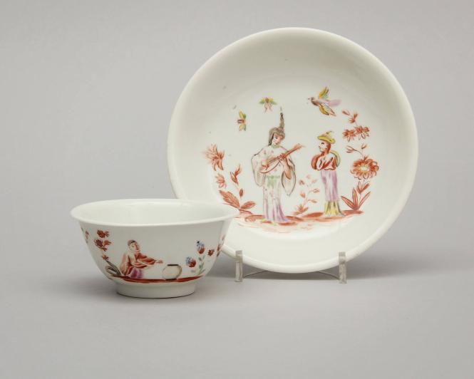 Tea Bowl and Saucer after Petrus Schenk (1660-1718/9)