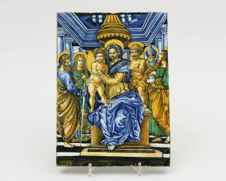 Plaque with the Madonna and Child with saints