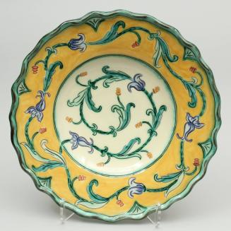 Plate with Scrolling Floral Design