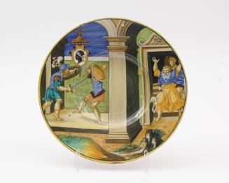 Dish with the story of Tydeus and Polynices