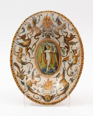Dish from a service commemorating the marriage of Alfonso II d'Este and Margarita Gonzaga