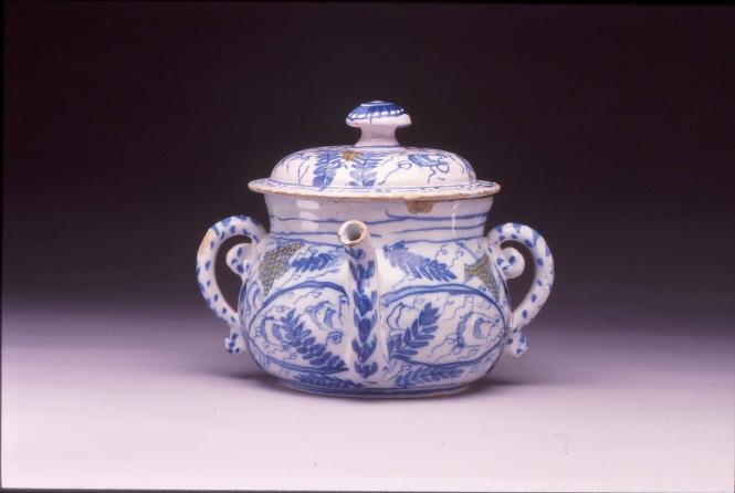 Posset pot with grapes