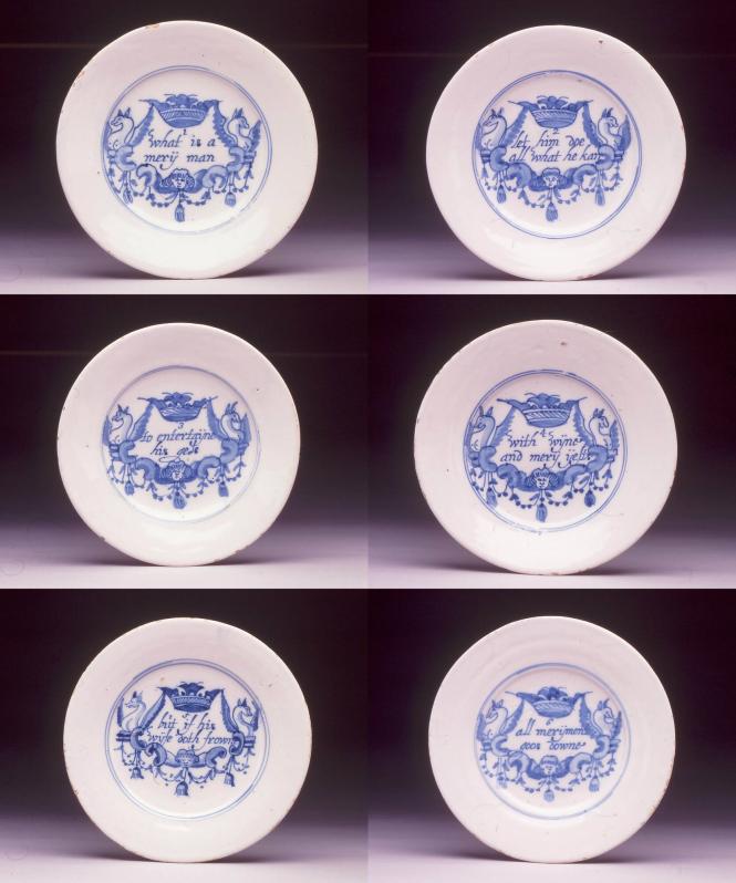 Set of "Merry Man" plates