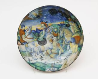 Dish with St. Paul's conversion to Christianity