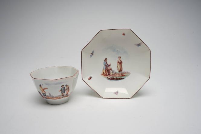 Teabowl and saucer
