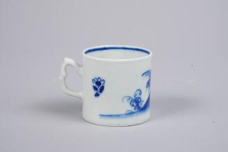 Small Mug with Banana Tree Stork and Fence Pattern