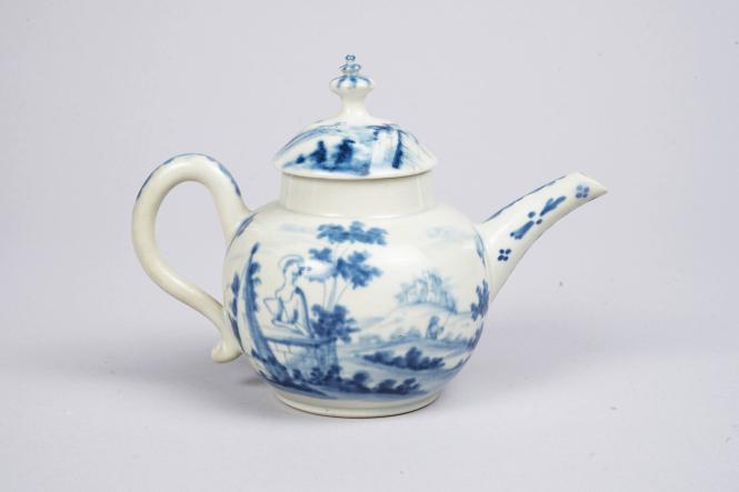 Teapot with Figures in a Landscape (Reproduction Lid)