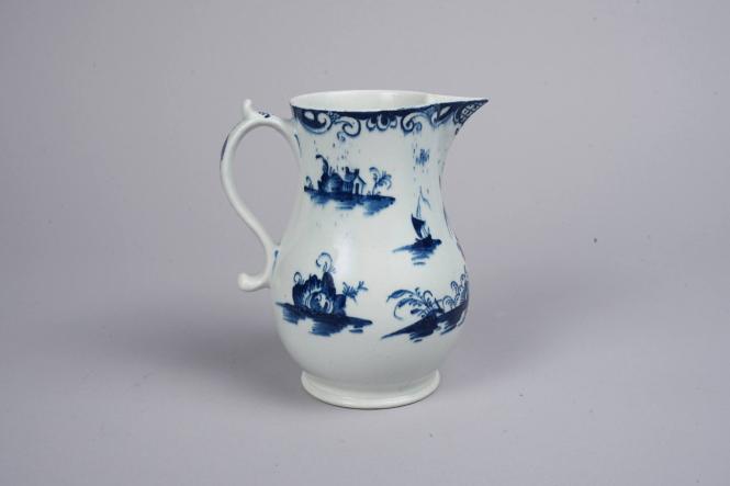 Cider Jug with Structures in a Landscape