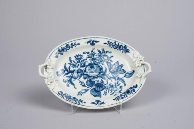 Tureen and Stand with Flowers and Insects
