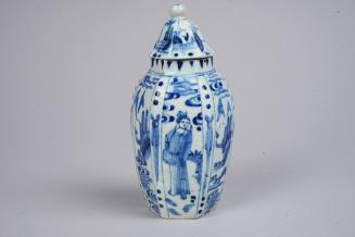 Covered Vase with Landscapes in Compartments