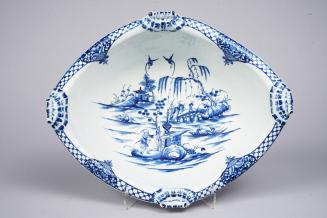 Basin with Willow Bridge Fisherman Pattern