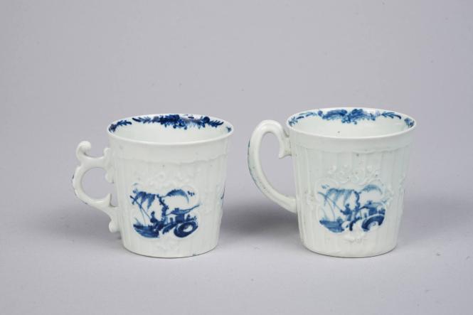 Pair of Strap Fluted Coffee Cans