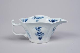 Sauceboat with Flowers and Sailing Ship