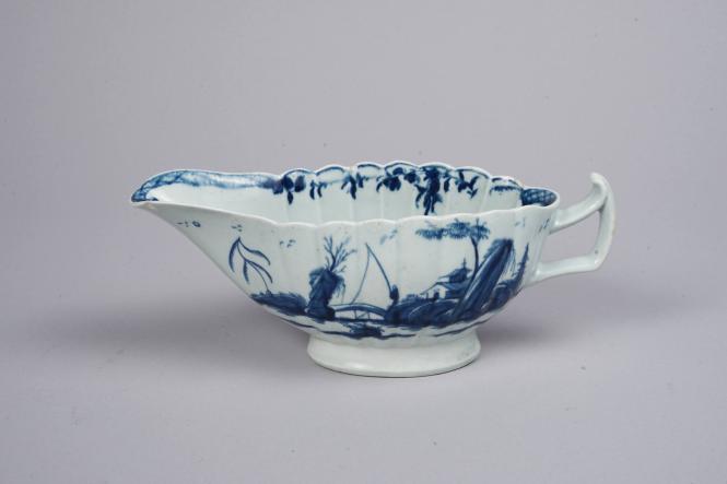 Sauceboat with Rearing Rock Island Pattern