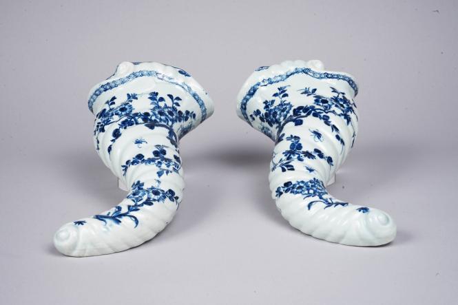 Pair of Cornucopia Wall Vase