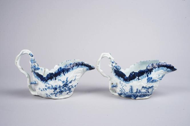 Pair of Sauceboats with Landscapes