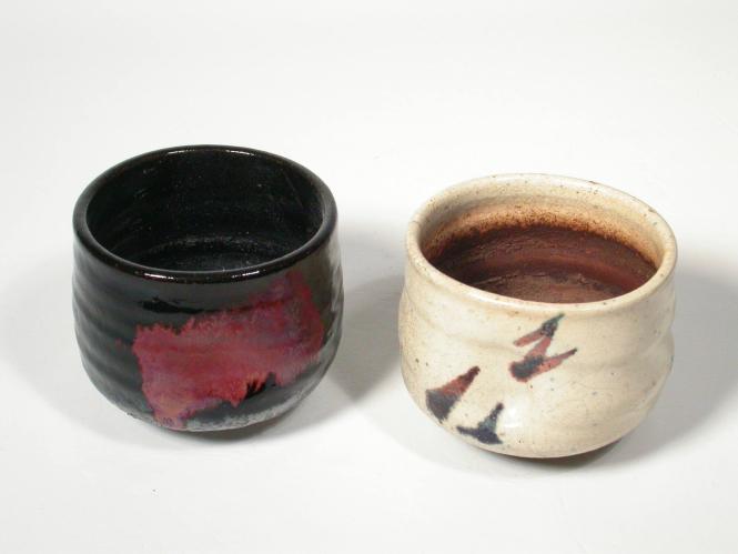 Black Tea Bowl with Red Blaze